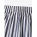 Mens 100  Cotton Basic Striped Breathable Loose Fit Home Lounge Shorts Boxers With Pocket