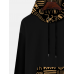 Mens Ethnic Printed Kangaroo Pocket Long Sleeve Hooded Sweatshirts